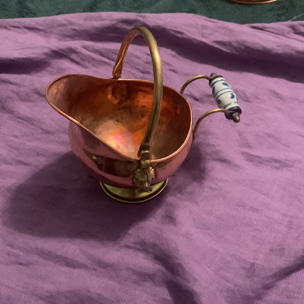 Antique Vintage Dutch copper ware made in Ireland Ash Scuttle bucket